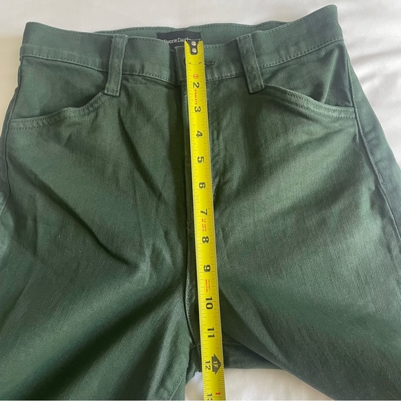 Favorite Daughter "The Mischa" Belize Green Shiny Coated Sheen Wide Leg Pant - Picture 16 of 17